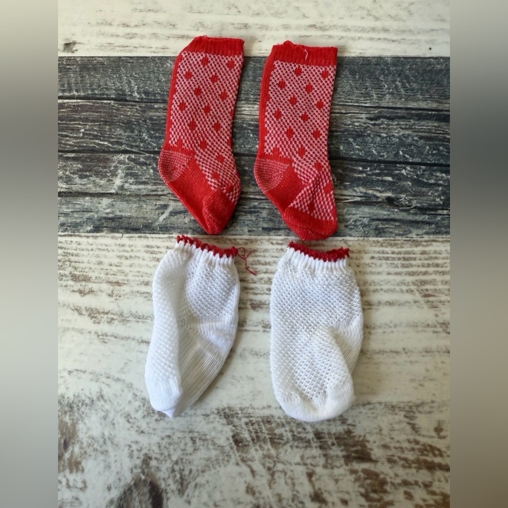 PLEASANT COMPANY American Girl Doll MOLLY Socks - Argyle & Birthday SOCKS Only